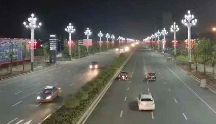 东莞丝瓜视频免费看照明玉兰灯道路照明效果实景图